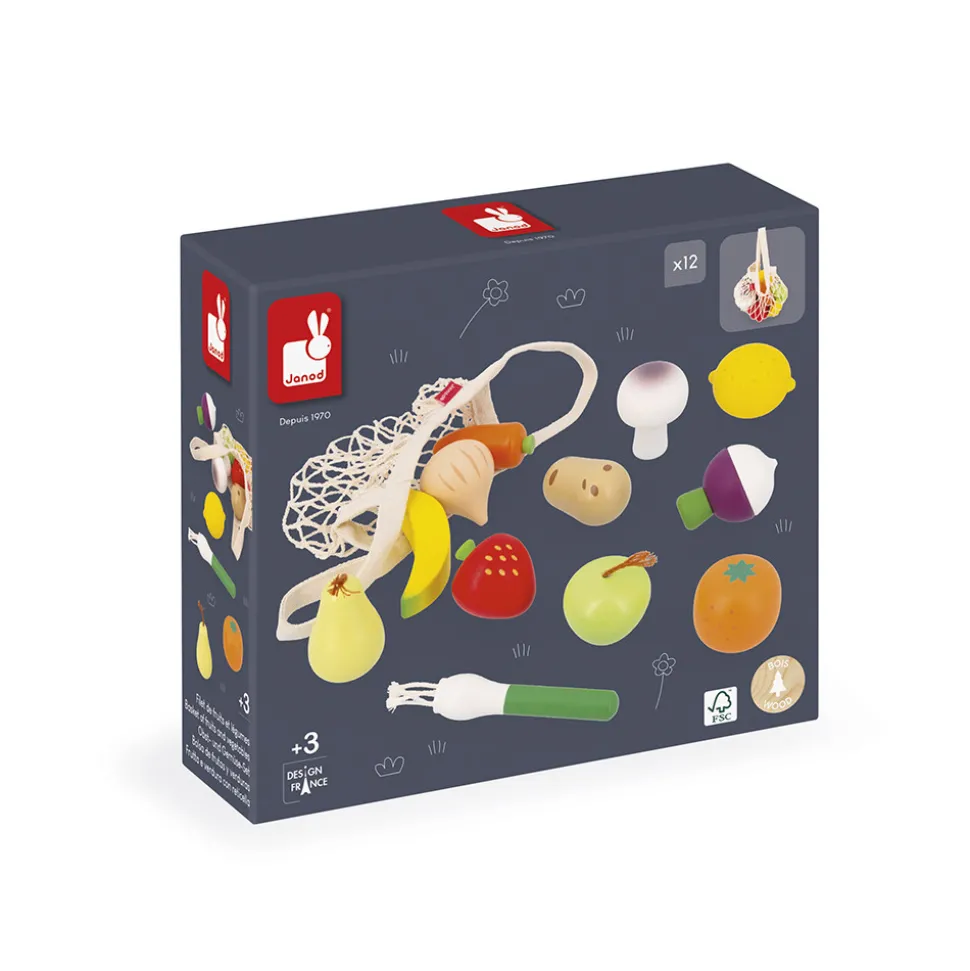 Set 12 Fruits et Légumes Filet Mamie Soleil