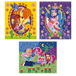 Set Créatif Mosaïques en Mousse Poneys et Licornes