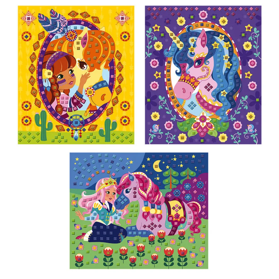 Set Créatif Mosaïques en Mousse Poneys et Licornes