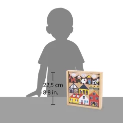 Set de 34 cubes en bois Campagne - Cross Roads