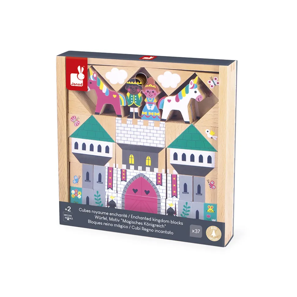 Set de 37 cubes en bois Royaume enchanté - Cross Roads