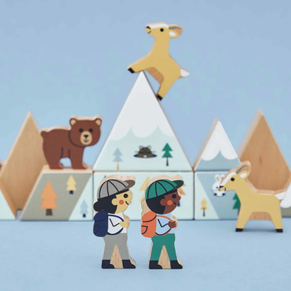 Set de 35 cubes en bois Vallée blanche - Cross Roads