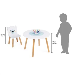 Table et 2 chaises Banquise (Bois)