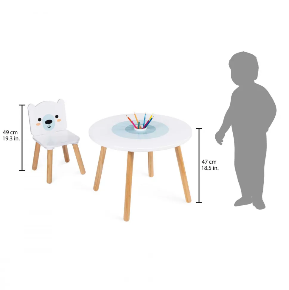 Table et 2 chaises Banquise (Bois)