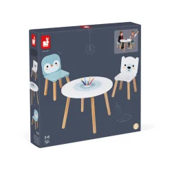 Table et 2 chaises Banquise (Bois)