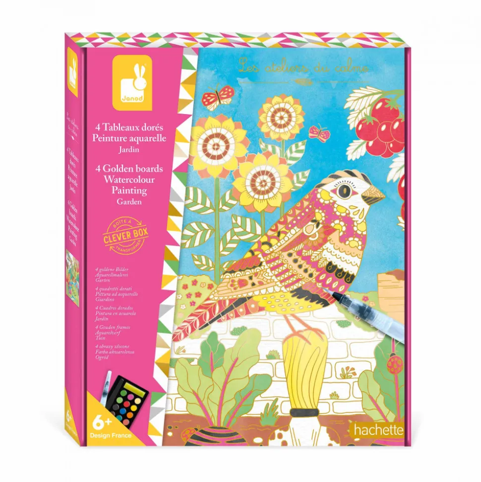 Tableaux Dorés Peinture Aquarelle Jardin