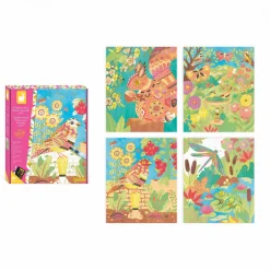 Tableaux Dorés Peinture Aquarelle Jardin