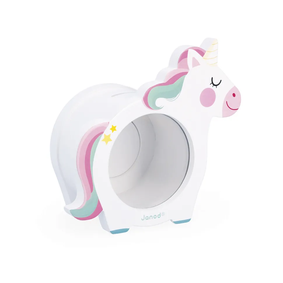 Tirelire Licorne en bois