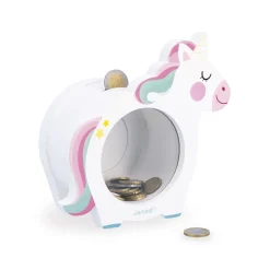 Tirelire Licorne en bois