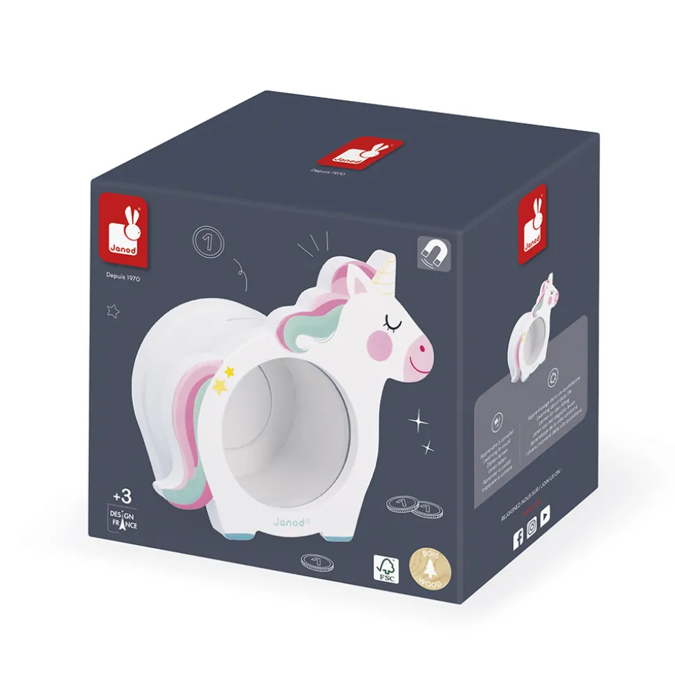 Tirelire Licorne en bois